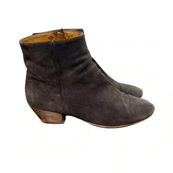 Woman by Common Projects Suede Zipper Ankle Boots in Charcoal Sz:39 - Picture 3 of 10